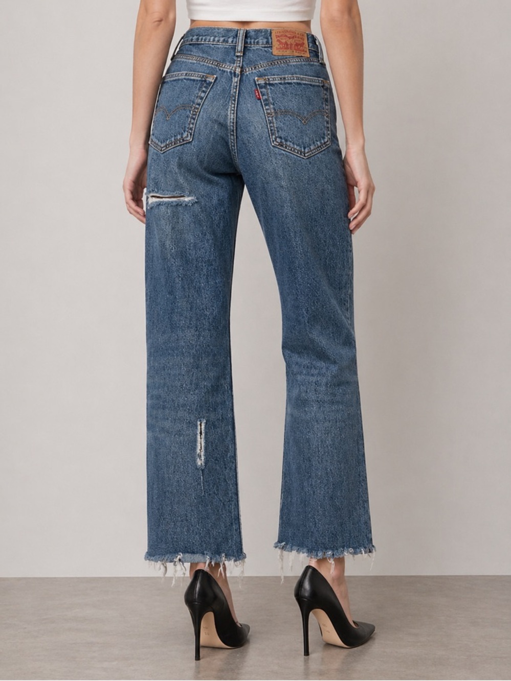 LEVI’S 511 straight leg distressed jeans denim - Picture 2 of 15